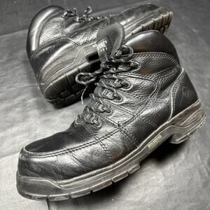 Wolverine Boots Mens Size 9.5 M Steel Toe Floorhand LX Work Black Leather 669